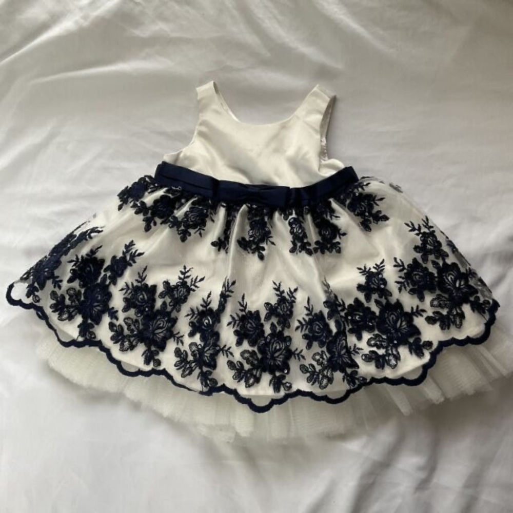 American Princess Dress with Blue Lace 6 Mon